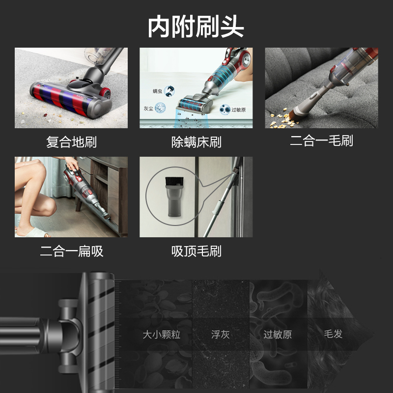 莱克(LEXY)吸尘器M81Plus 手持立式无线多功能吸尘器除尘除螨宠物家用地板地毯大吸力吸尘器