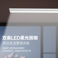 顶固(TopStrong)电动晾衣架HW05 全嵌入式LED隐形晾衣机两线天无线射频遥控双条LED柔光照明轻托上升