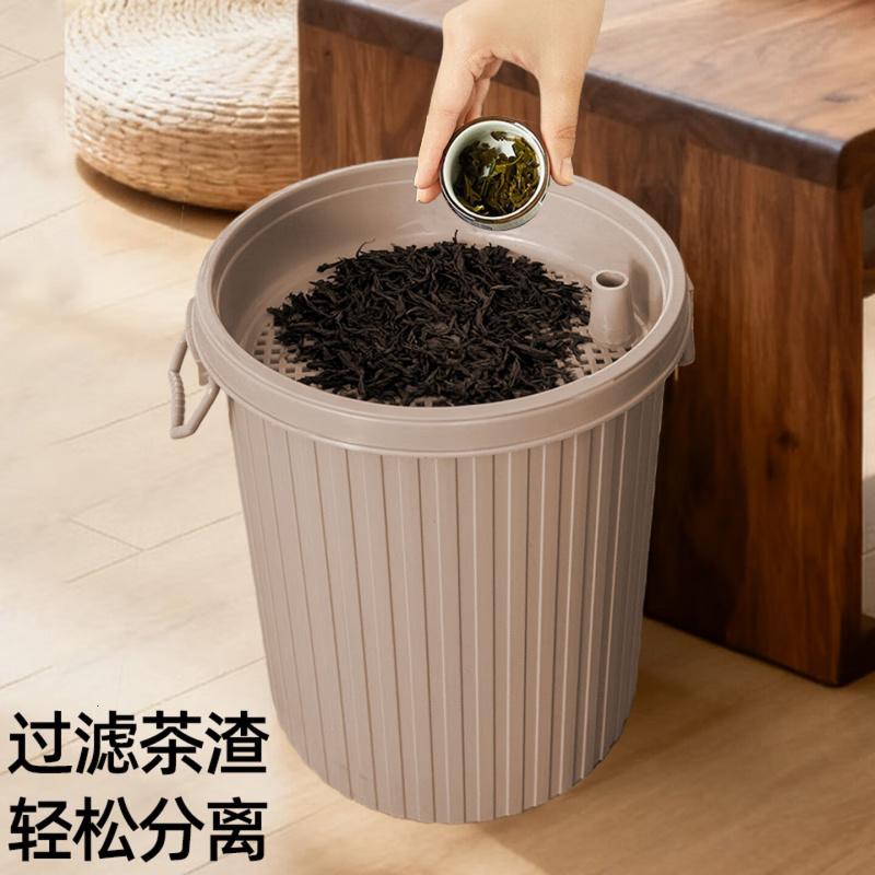 梦庭茶桶茶渣桶垃圾过滤排水桶茶台废水桶功夫茶具配件办公茶桶
