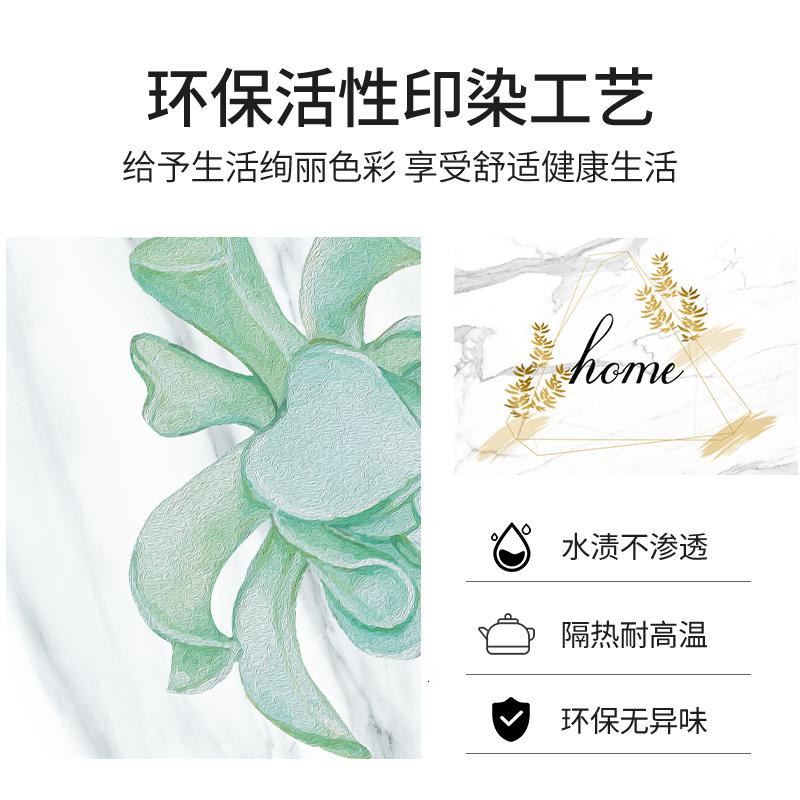美帮汇印花桌布防水防油免洗北欧pvc餐桌垫厚塑料大理石软玻璃茶几垫子高清大图