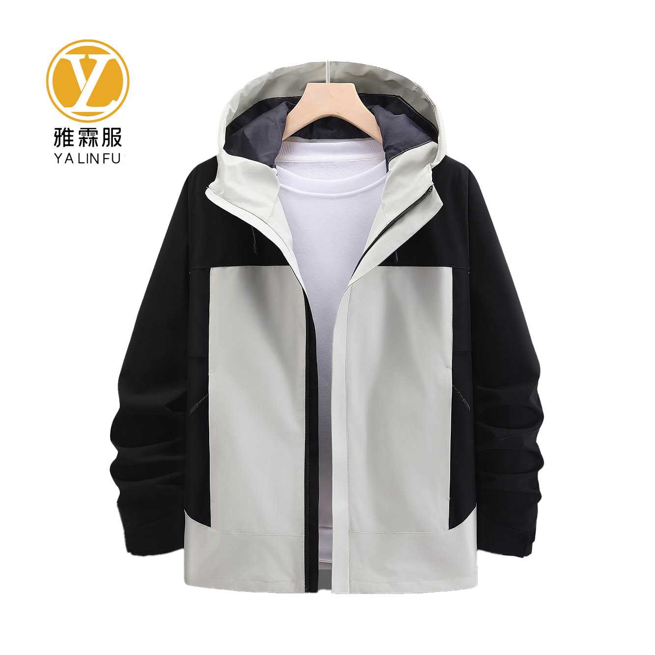 雅霖服 连帽单层冲锋衣YLFZD-2401A 件高清大图