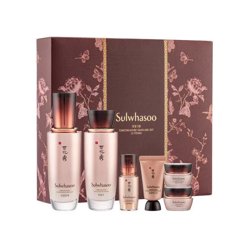 sulwhasoo雪花秀秘时臻金焕生水乳套装护肤套装视频