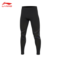 李宁(LI-NING) 17春季 男子跑步系列炫彩反光健身裤/紧身裤 AULM003-1