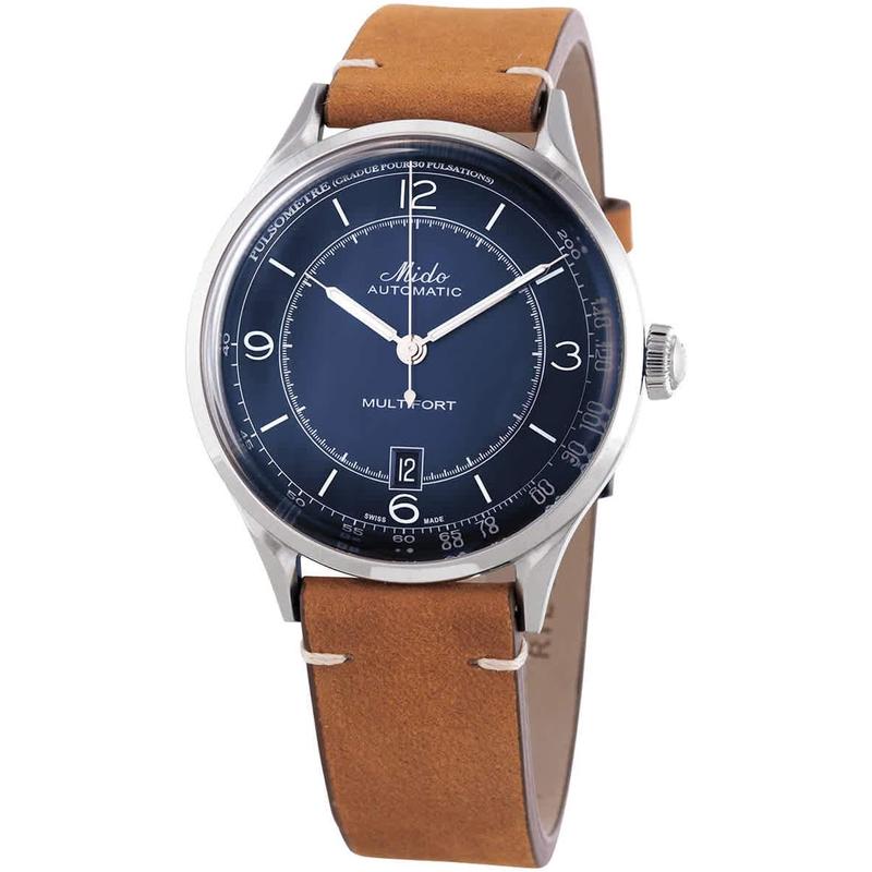 Mido瑞士手表男舵手系列“传承者”长动能商务皮带自动机械男士腕表高清大图