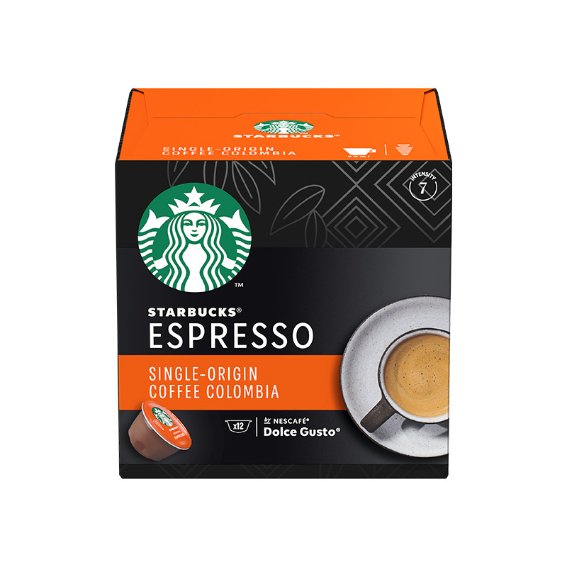 星巴克(Starbucks) 哥伦比亚意式浓缩 咖啡胶囊66g(内含12颗)(中度烘培)