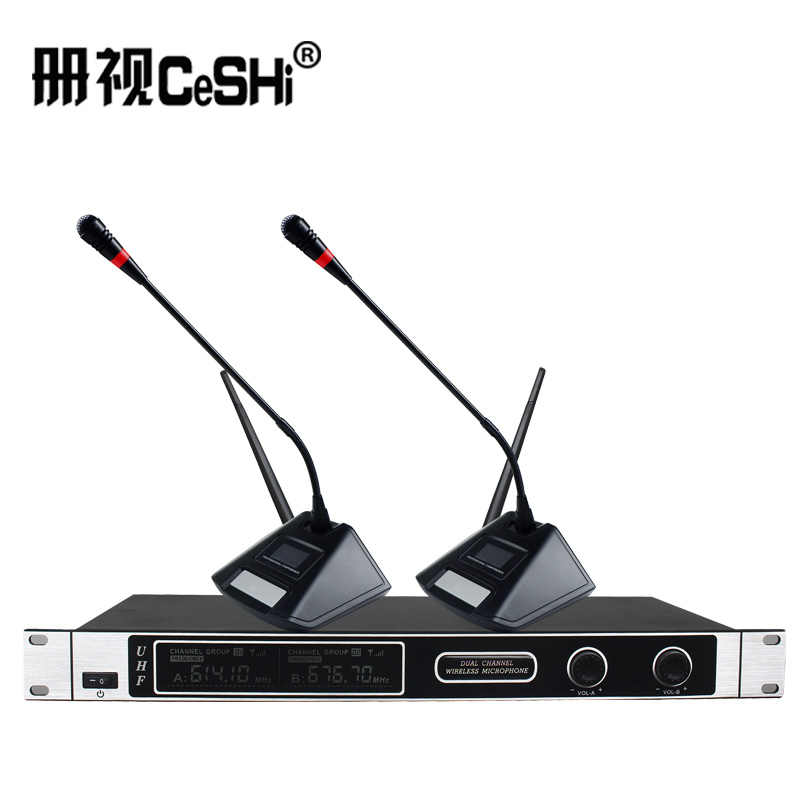 册视固U无线麦克风一拖二配手持、头戴或领夹等腰包话筒GU-280套高清大图