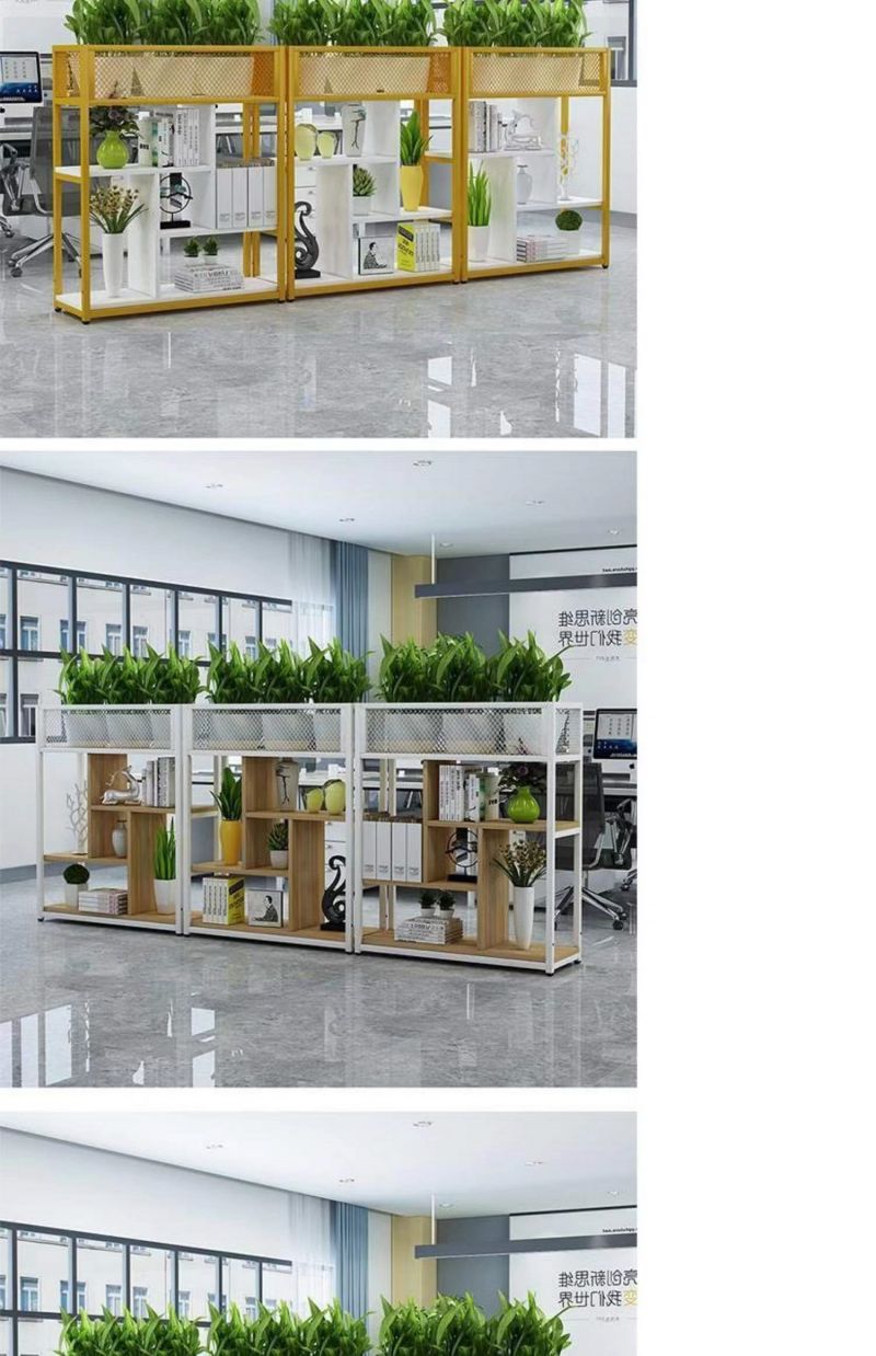 办公室隔断柜 铁艺屏风置物架 装饰绿植装饰花架1000*1100mm/个高清大图