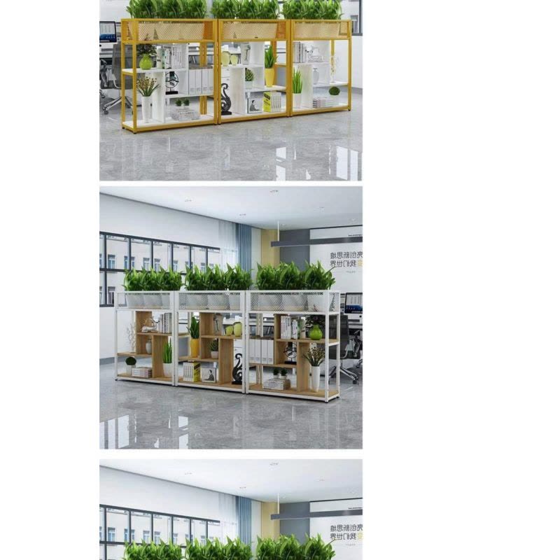 办公室隔断柜 铁艺屏风置物架 装饰绿植装饰花架1000*1100mm/个图片