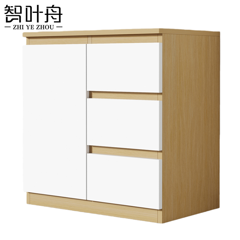 智叶舟办公柜一门三抽80*40*80cm台高清大图