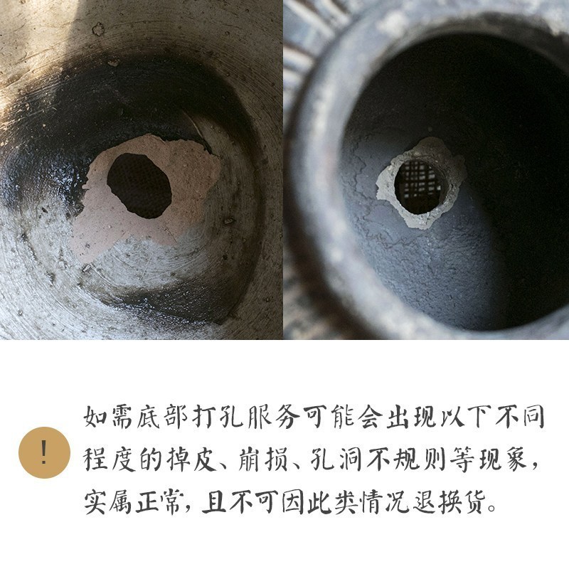 家柏饰(CORATED)非洲艺术自然风格 花瓶花器花盆 复古工艺水泥设计师灰调 打孔说明(打孔不退换)高清大图
