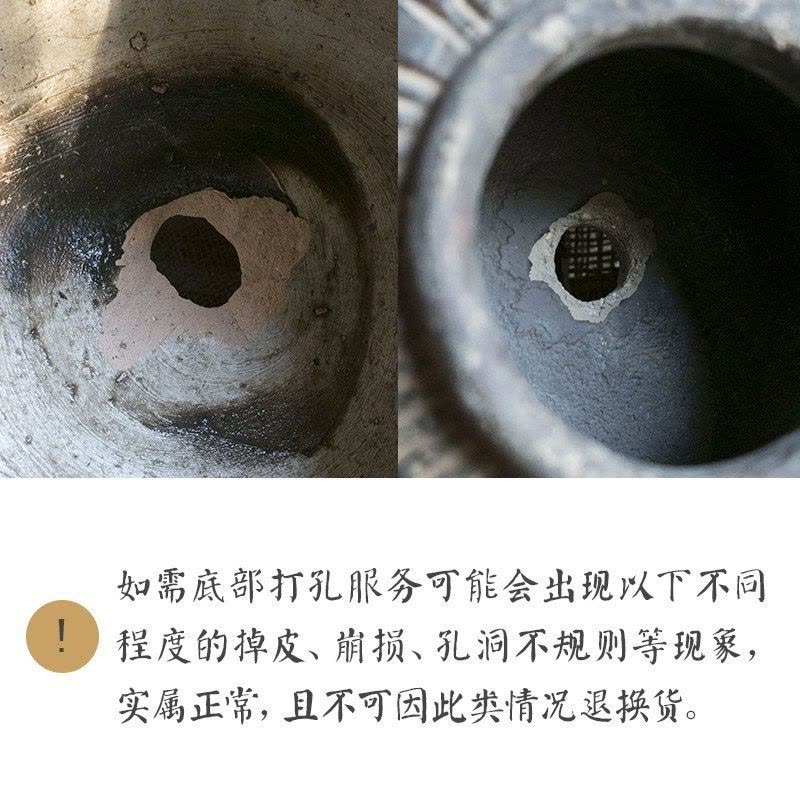 家柏饰(CORATED)非洲艺术自然风格 花瓶花器花盆 复古工艺水泥设计师灰调 打孔说明(打孔不退换)图片