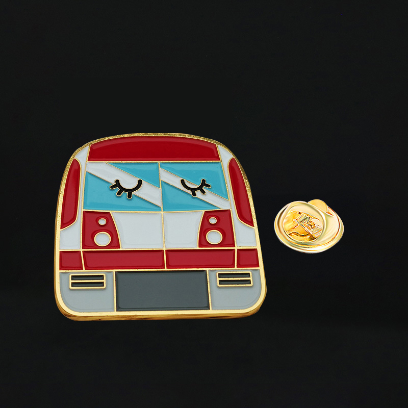 金属徽章定制景区留念企业高校纪念表彰锌合金徽章电镀冲压uv蝴蝶扣