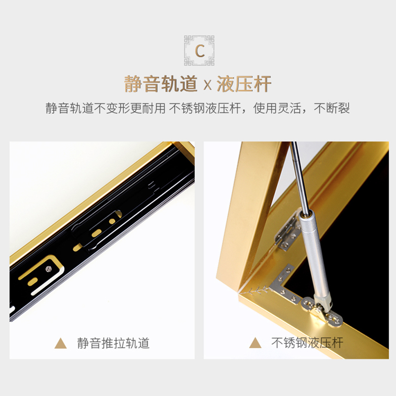 新中式电表箱装饰画免打孔 规格千山万水E摩登黑框50*40cm左推拉水晶面