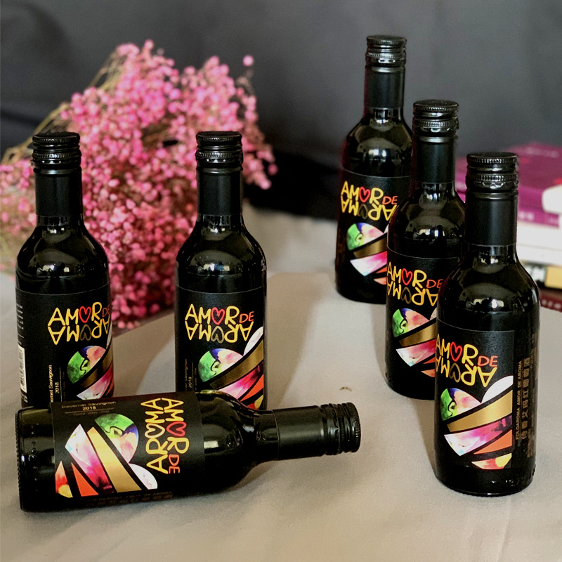 [酒庄直供]智利原装原瓶进口干红葡萄酒赤霞珠小瓶红酒187ml*6支木箱装