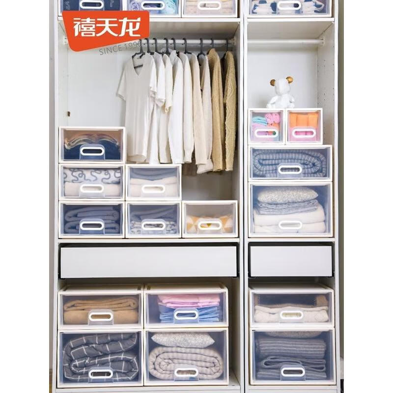 禧天龙(Citylong) 收纳柜衣服收纳箱整理收纳盒G-5201积木抽屉柜15L烟熏灰1个高清大图