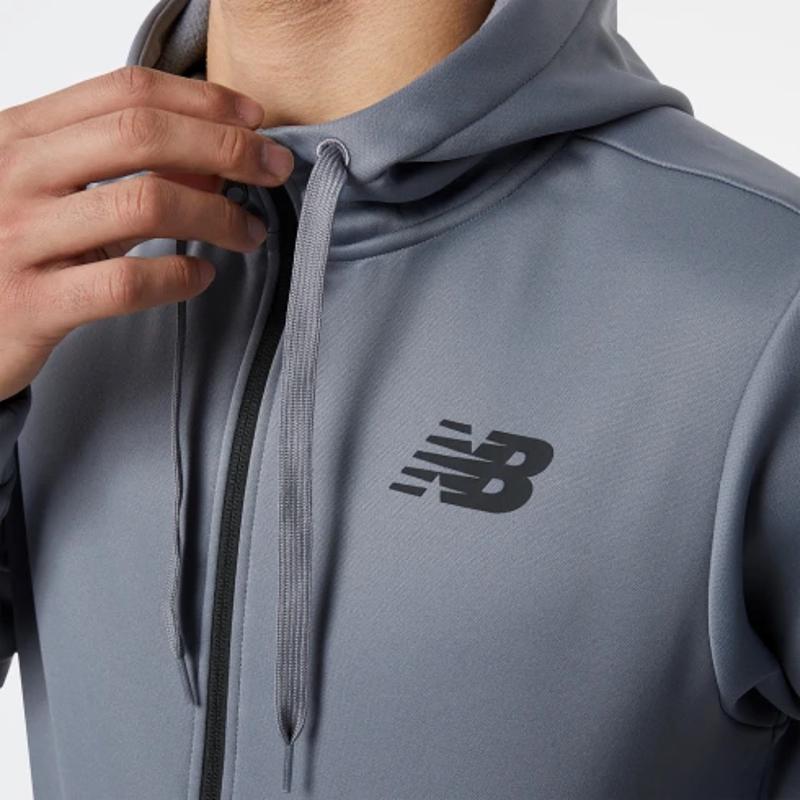 New Balance环保再生 fleece 拉链连帽运动夹克男款秋冬新款 Ol 运动外套高清大图