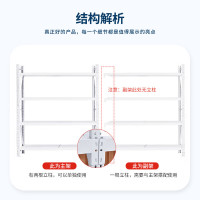 域赢仓储货架超市仓库架展示架中型2米四层副架白色款2000*600*2000mm