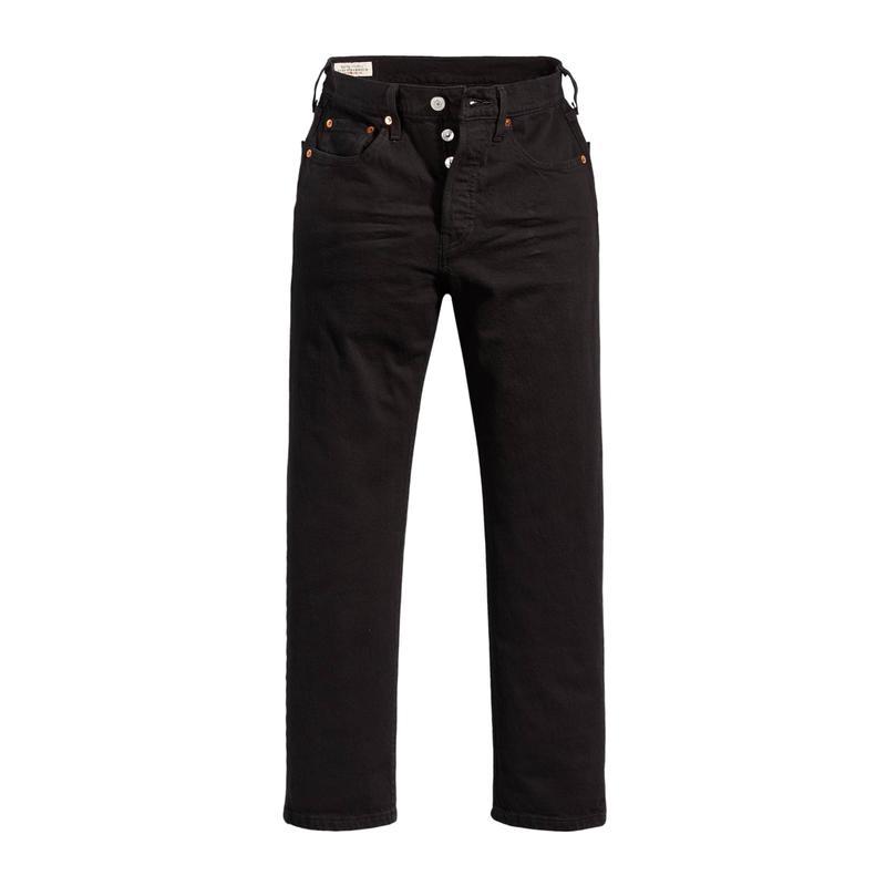 Levi’s女士直筒牛仔裤高弹显瘦棉质腰带环纽扣拉链开合九分裤