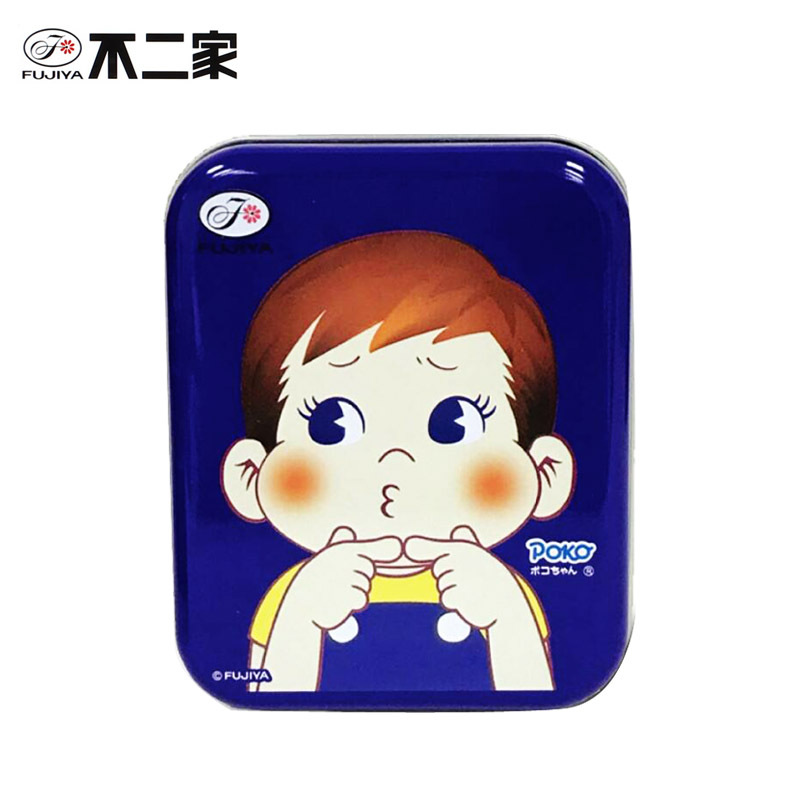 不二家香醇牛奶硬糖原味蓝色铁罐装30g休闲糖果12033款式随机发