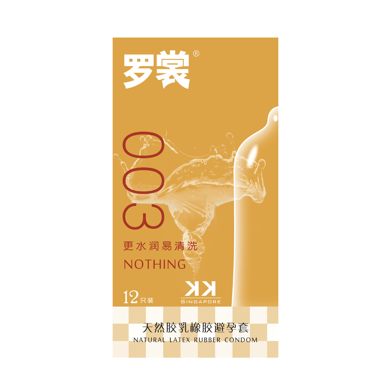 罗裳 避孕套 安全套 003玻尿酸润滑 超薄套套男用保险套 螺纹颗粒浮点 KKSingapore 共36只