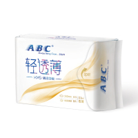 abc 卫生巾 日用 超薄0.1cm 240mm*单包8片装 KMS清凉舒爽 棉柔表层 姨妈巾