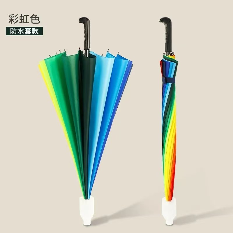 雨伞定制可印logo 男士超大号直杆长柄伞酒店印字订做礼品广告伞高清大图