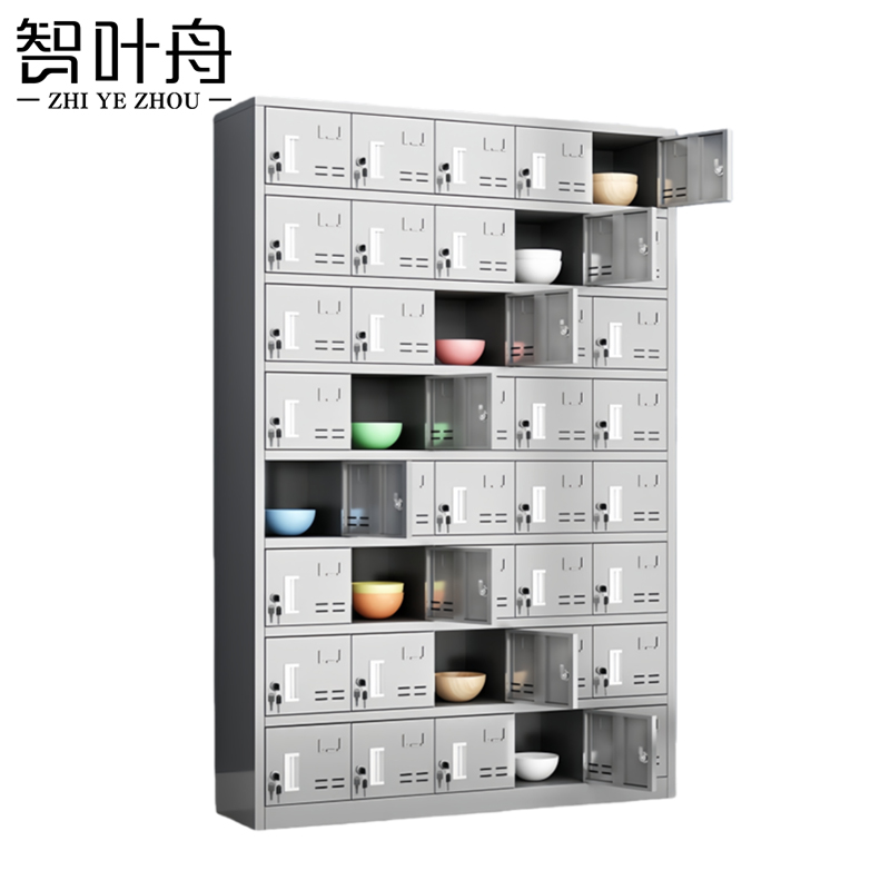 智叶舟不锈钢碗柜40门1200*300*1800mm台高清大图