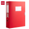 得力(deli)75mmA4档案盒加厚文件盒 党建资料党员档案盒支部档案盒 红色档案盒 PA117红色