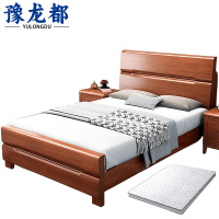 豫龙都单人床+床头柜+床垫1.2m套