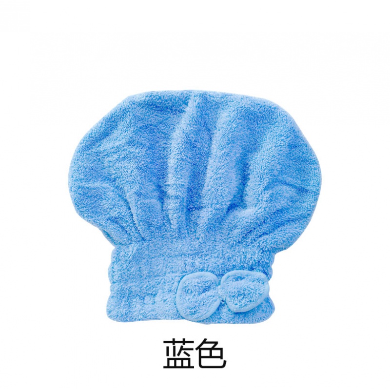 擦头发快速干发毛巾浴帽干发帽女可爱强吸水速干加厚包头发的 三维工匠 蓝色高清大图