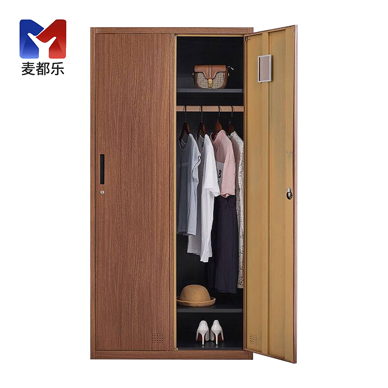 麦都乐 钢制木纹衣柜 二门/台高清大图