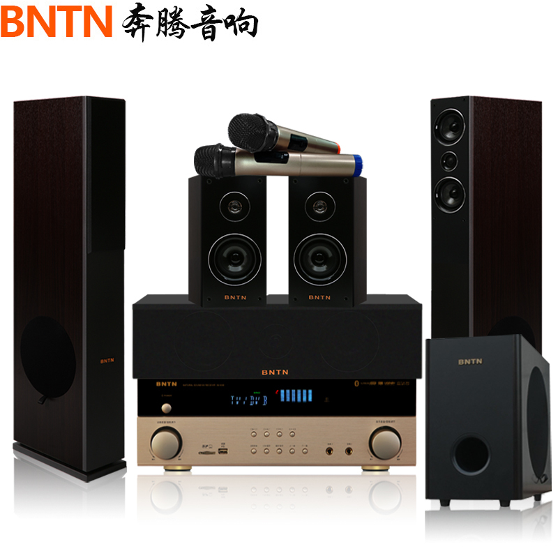 奔腾(BNTN)音响 音箱 家庭影院套装 电视音响 低音炮音箱 木箱影院 蓝牙 同轴 光纤 838配时尚1号低音炮套装