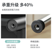 炊大皇 厨房四层黑石置物架2020新款微波炉架子落地架厨房用品储物架4层收纳架H500 160cm