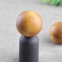 天然实木陈化料崖柏木实心球男女文玩手把件圆球中老年手球工艺品
