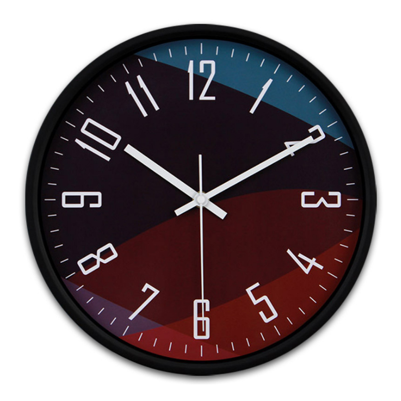 时钟静音扫秒欧式石英钟圆形壁钟单位1个