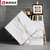 鹰牌简约现代北欧客厅玉石纹瓷砖800x800地板砖防滑地砖 雅士白