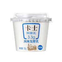 卡士鲜酪乳3.3g风味酸牛奶原味益生菌发酵乳营养早餐奶100g*12杯