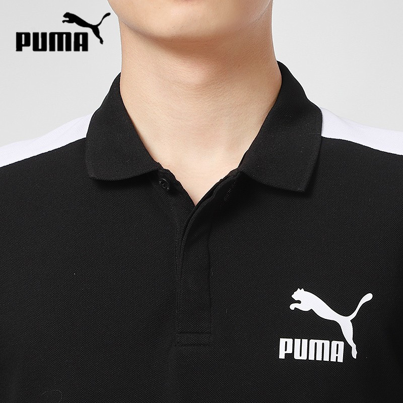 彪马(PUMA)男装短袖 2023夏季新款运动服T7男士翻领t恤休闲透气运动T恤 532290-01