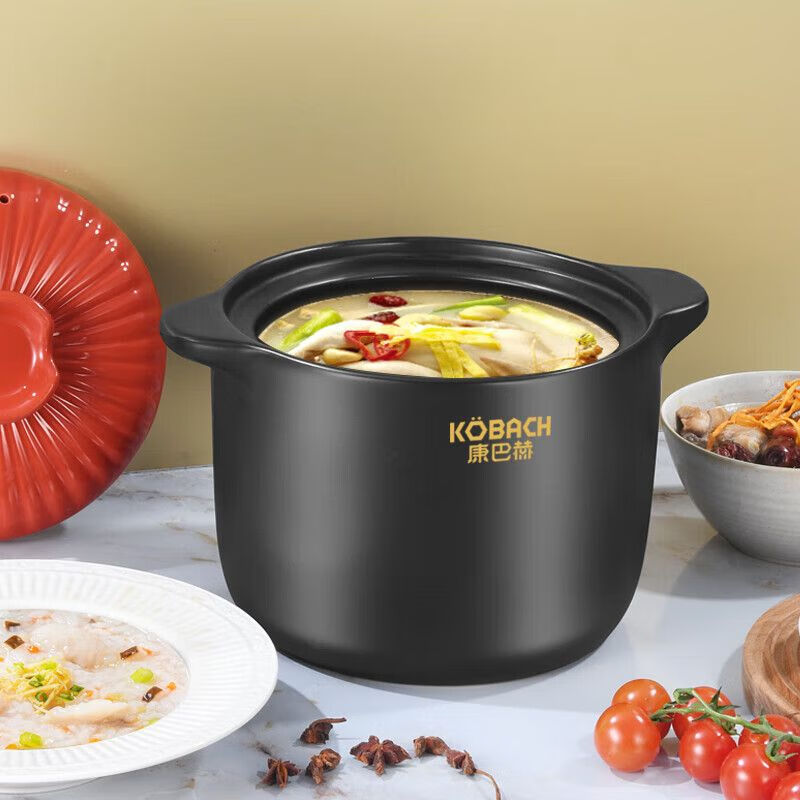 康巴赫砂锅家用砂锅臻鲜味养生陶瓷煲炖汤煲耐高温不开裂养生汤煲KBZ-T3500