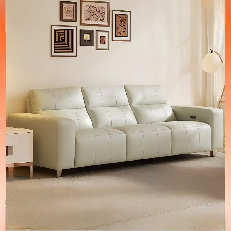 喜临门 - 浮光真皮沙发客厅头层牛皮小户型实木家具 三人位 245cm高清大图