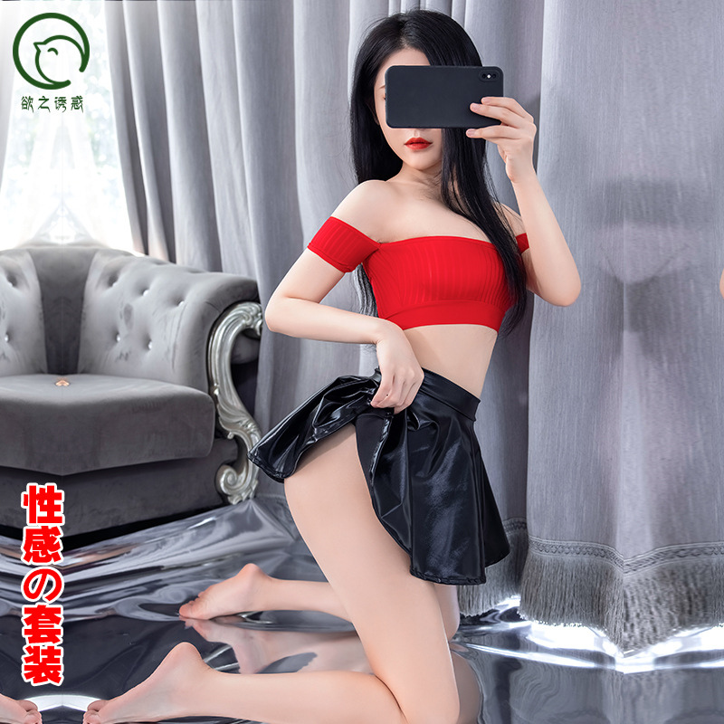 欲之诱惑情趣内衣透视高弹紧身抹胸上衣皮尤太阳小裙套装情趣内衣高清大图