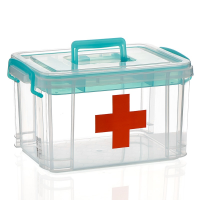 [苏宁自营]禧天龙(Citylong) X-6173 8L 手提透明收纳箱 药箱(个)