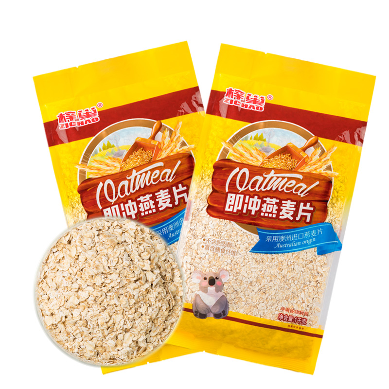 苏宁自营梓巢原味即食燕麦片 传统滋补 澳洲进口燕麦1000g