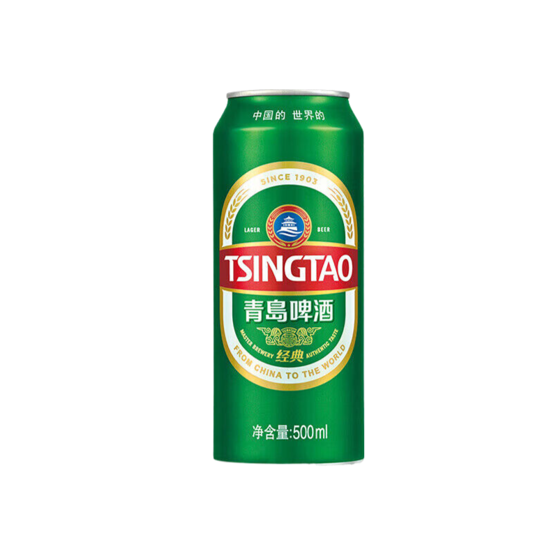 青岛啤酒经典原麦汁浓度10°P 500mL*18罐啤高清大图