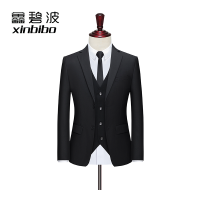 鑫碧波 双扣西装三件套YLF24-YSA /套 可定制 均码 黑色