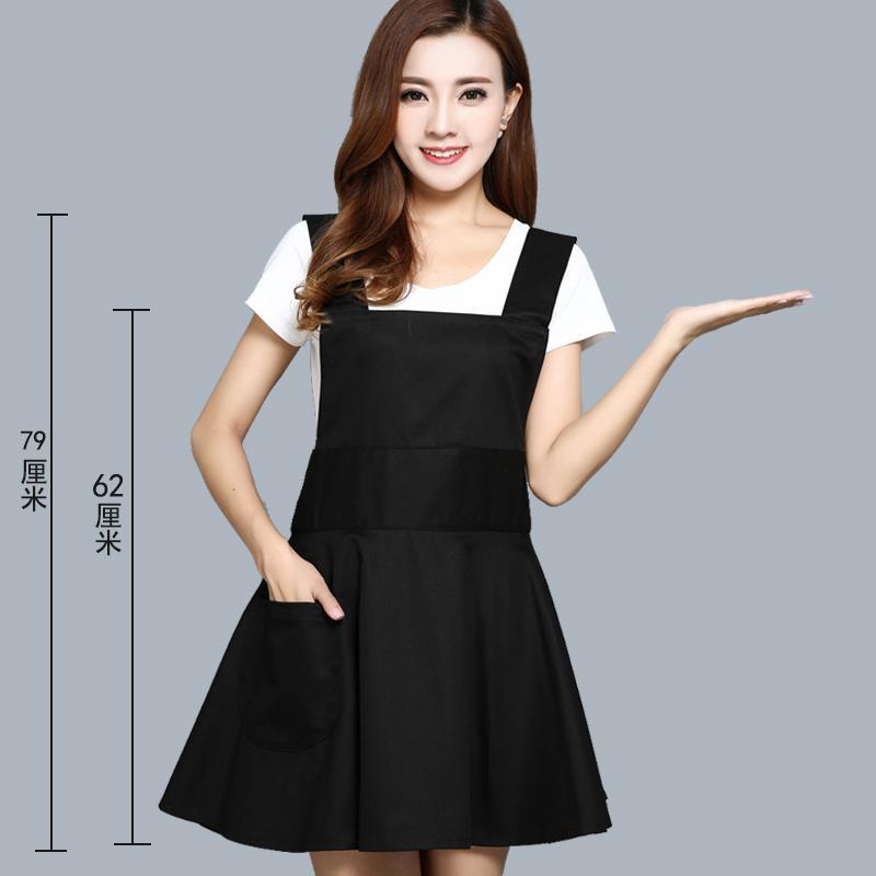 广告围裙定制LOGO印字 美甲咖啡店服务员防污 韩版时尚工作服定做