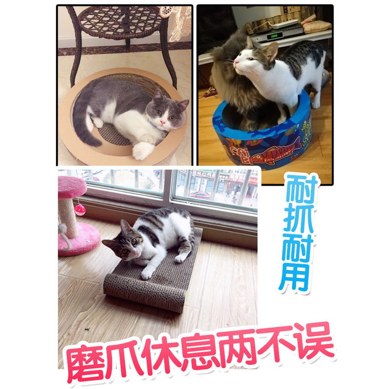 猫森林瓦楞纸猫窝猫抓板磨爪器 猫咪用品碗型猫爪板猫玩具 碗型