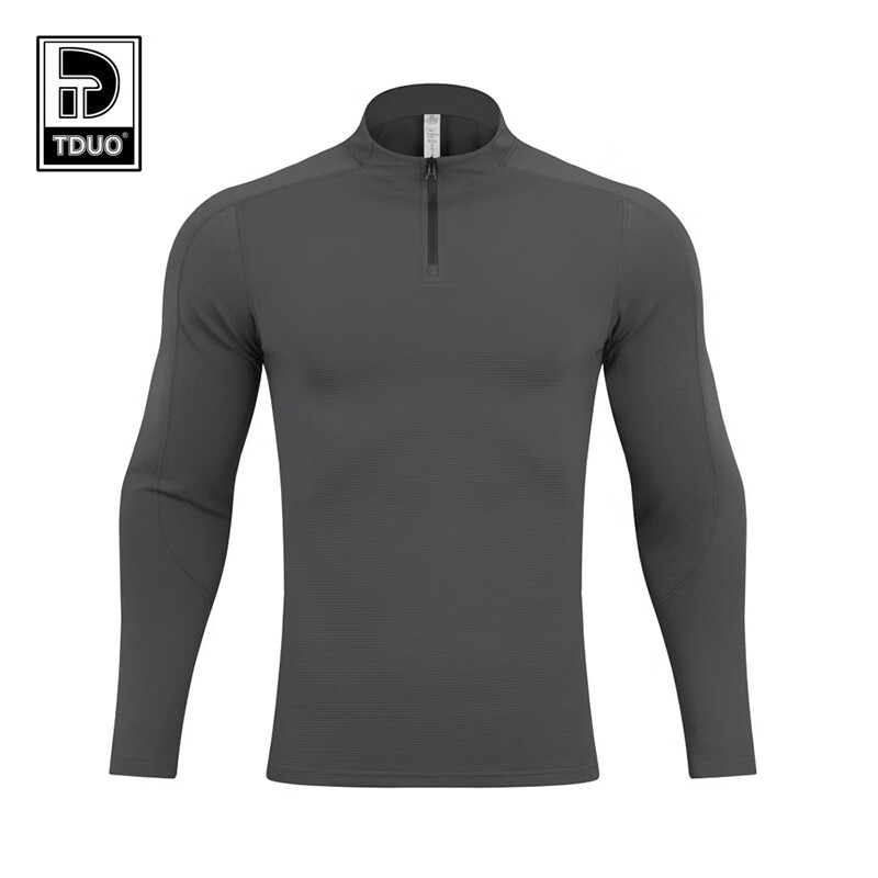 Tduo长袖T恤U01 件 3XL(欧码 城堡灰