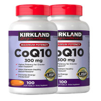 科克兰（Kirkland）辅酶Q10软胶囊美国原装进口coq10美国柯克兰 q10辅酶 300mg100粒（2瓶）