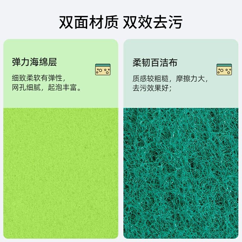 茶花(CHAHUA) B0001P海绵百洁布(特惠8个装)11*7*3.3(单位:袋)